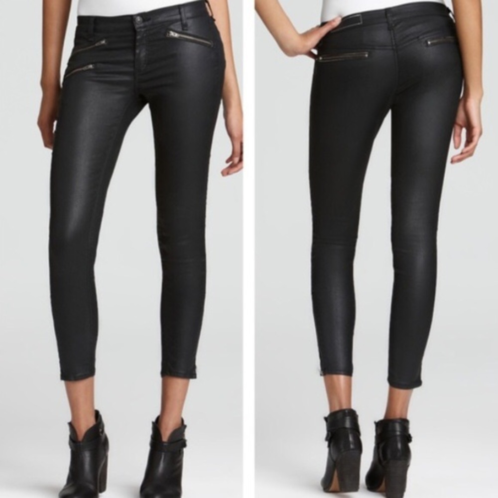 Rag and Bone Coated Zipper Jeans